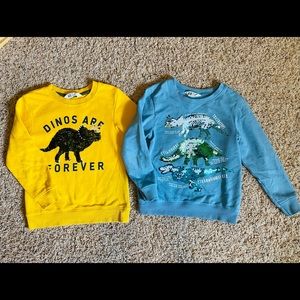 H&M flip sequin dino sweatshirts 4-6yrs